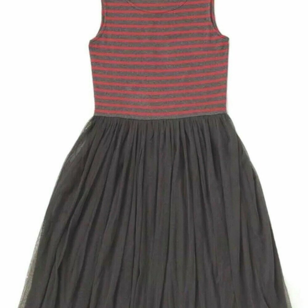 ✨2/$20 Matilda Jane T'WAS THE NIGHT Stripes Tulle Overlay Dress Small H12308 - Picture 11 of 11